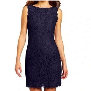 Adrianna Papell Navy Cocktail sheath dress
